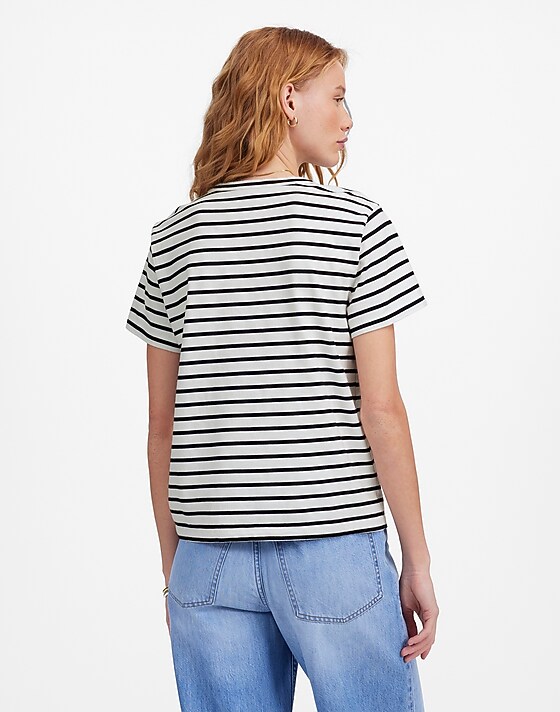 Madewell The Perfect Crewneck Tee In Allday Jersey White