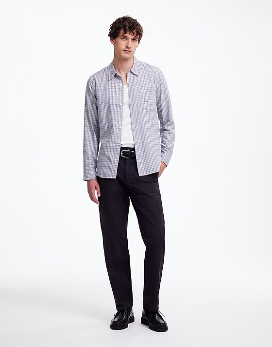 Madewell The Perfect Shirt In Softdrape Twill Holiday Tattersall Twill