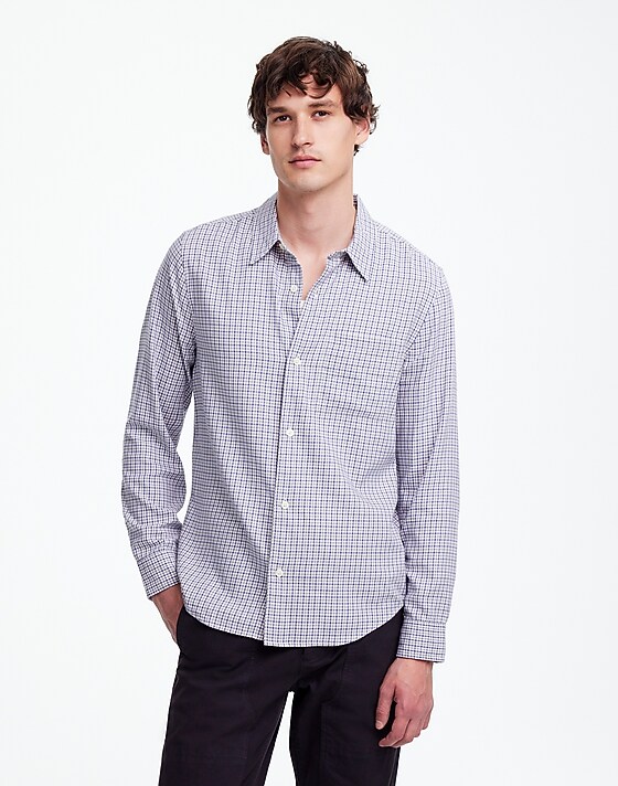 madewell The Perfect Shirt in Softdrape Twill holiday tattersall twill