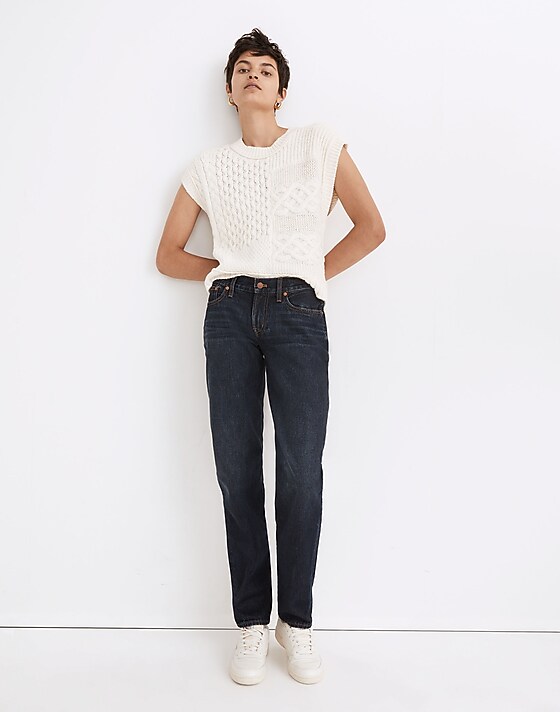 madewell The Perfect Vintage Straight Jean in Lilycrest Wash lilycrest wash