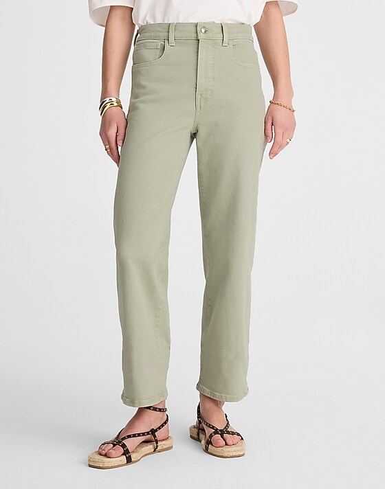 Madewell The Perfect Vintage Wide-Leg Crop Jean Dusty Celadon