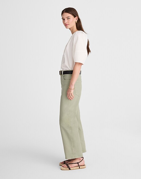 Madewell The Perfect Vintage Wide-Leg Crop Jean Dusty Celadon