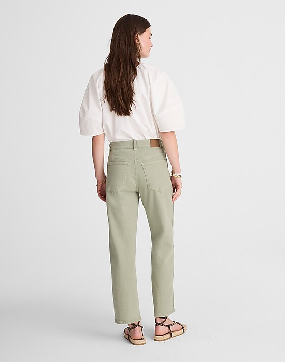 Madewell The Perfect Vintage Wide-Leg Crop Jean Dusty Celadon