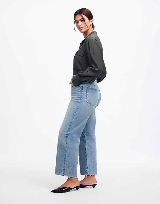 Madewell The Perfect Vintage Wide-Leg Crop Jean Hallstead Wash