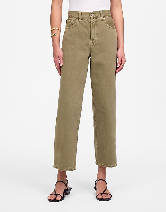 Madewell The Perfect Vintage Wide-Leg Crop Jean In Garment Dye Faded Fatigue