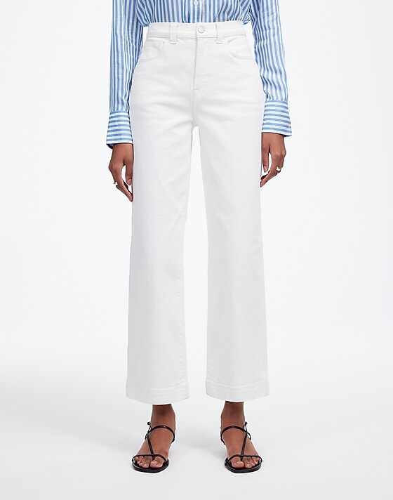 Madewell The Perfect Vintage Wide-Leg Crop Jean Tile White