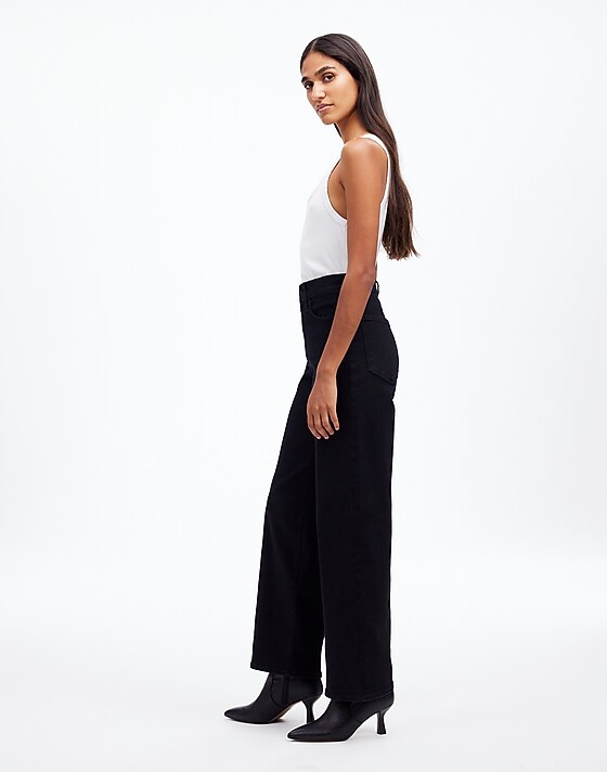 Madewell The Perfect Vintage Wide-Leg Jean Black Rinse Wash