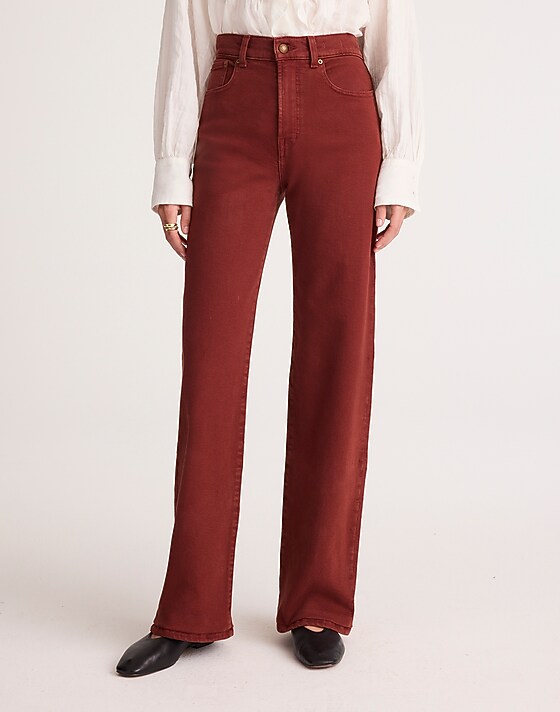 Madewell The Perfect Vintage Wide-Leg Jean Deep Redwood