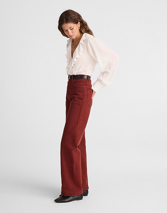 Madewell The Perfect Vintage Wide-Leg Jean Deep Redwood