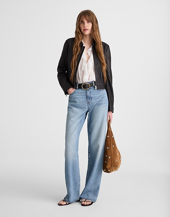 madewell The Perfect Vintage Wide-Leg Jean in Airy Denim northridge wash