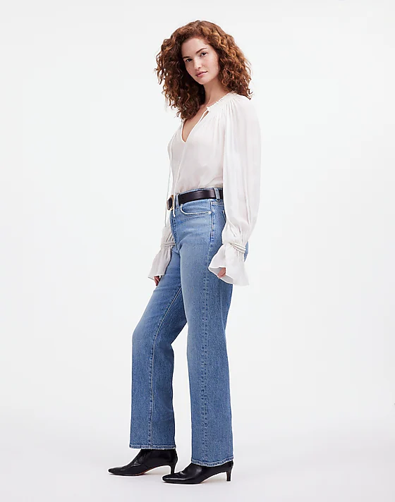 Madewell The Petite Curvy '90s Straight Jean Rondell Wash
