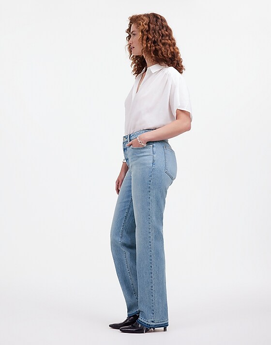 Madewell The Petite Curvy '90s Straight Mid-Rise Jean In Barbosa Wash Barbosa Wash