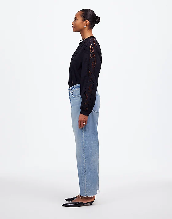 Madewell The Petite Curvy Darted Barrel-Leg Jean Edmonson Wash