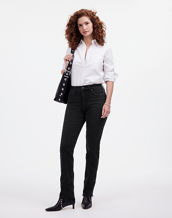 madewell The Petite Curvy Stovepipe Jeans armand wash
