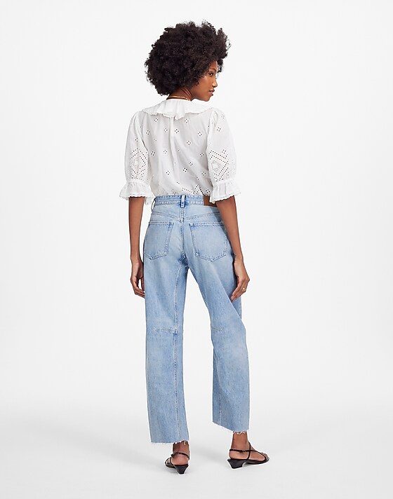 Madewell The Petite Darted Barrel-Leg Jean Edmonson Wash