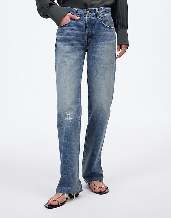 Madewell The Petite Dean Easy Straight Jean Monessen Wash