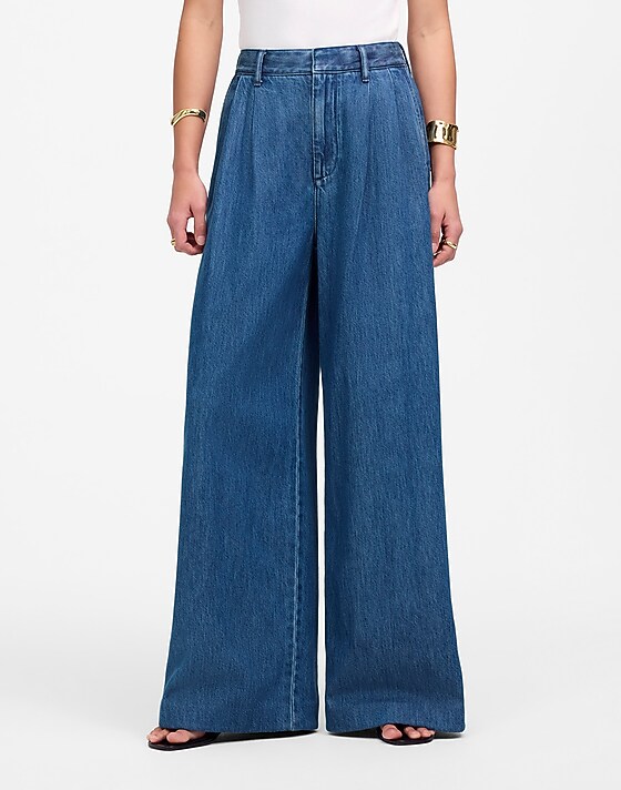 Madewell The Petite Harlow Superwide-Leg Jean In McNair Wash: Airy Denim Edition Mcnair Wash