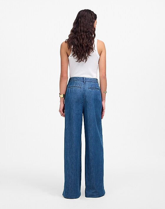 Madewell The Petite Harlow Superwide-Leg Jean In McNair Wash: Airy Denim Edition Mcnair Wash