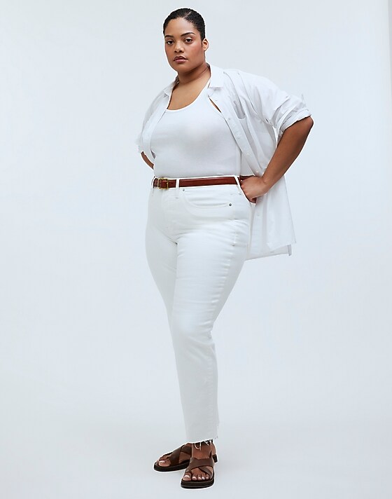 madewell The Plus Curvy Perfect Vintage Jean tile white