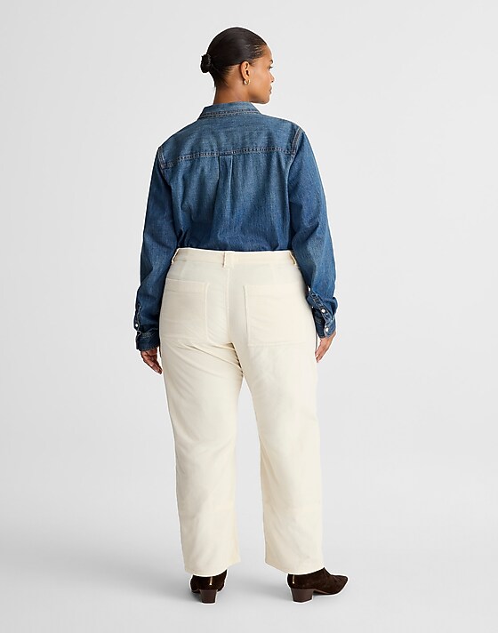 Madewell The Plus Darted Barrel-Leg Utility Pant In Corduroy Vintage Canvas
