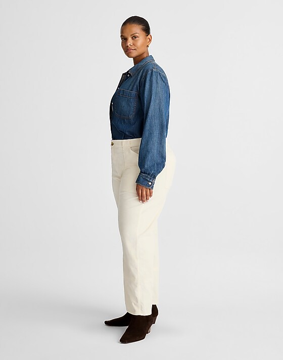 Madewell The Plus Darted Barrel-Leg Utility Pant In Corduroy Vintage Canvas
