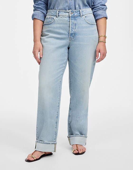 Madewell The Plus Dean Easy Straight Jean In Foster Wash Foster Wash
