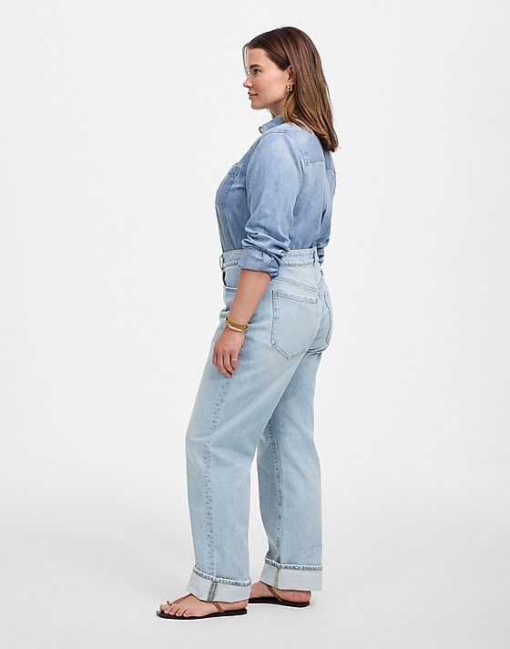 Madewell The Plus Dean Easy Straight Jean In Foster Wash Foster Wash