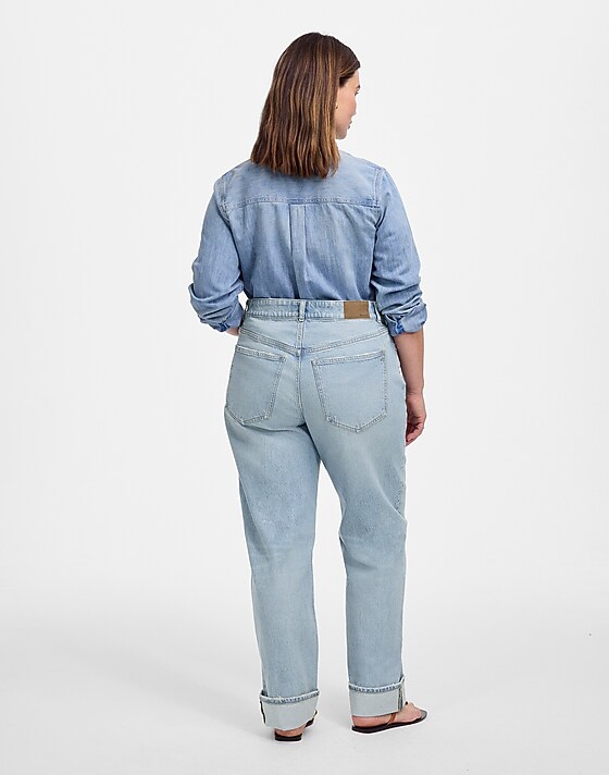 Madewell The Plus Dean Easy Straight Jean In Foster Wash Foster Wash