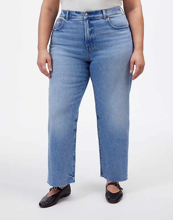 Madewell The Plus Perfect Vintage Wide-Leg Crop Jean Hallstead Wash