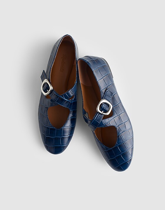 Madewell The Remy Crisscross Mary Jane Flat Brilliant Ink