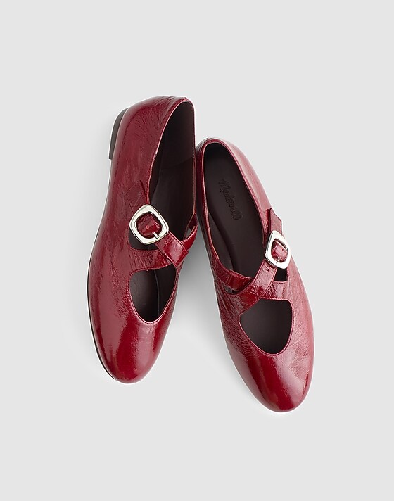 Madewell The Remy Crisscross Mary Jane Flat Cabernet