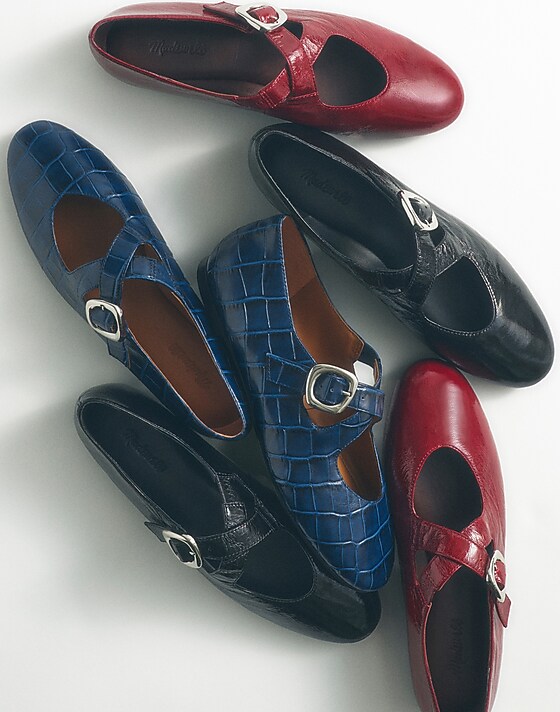 Madewell The Remy Crisscross Mary Jane Flat True Black