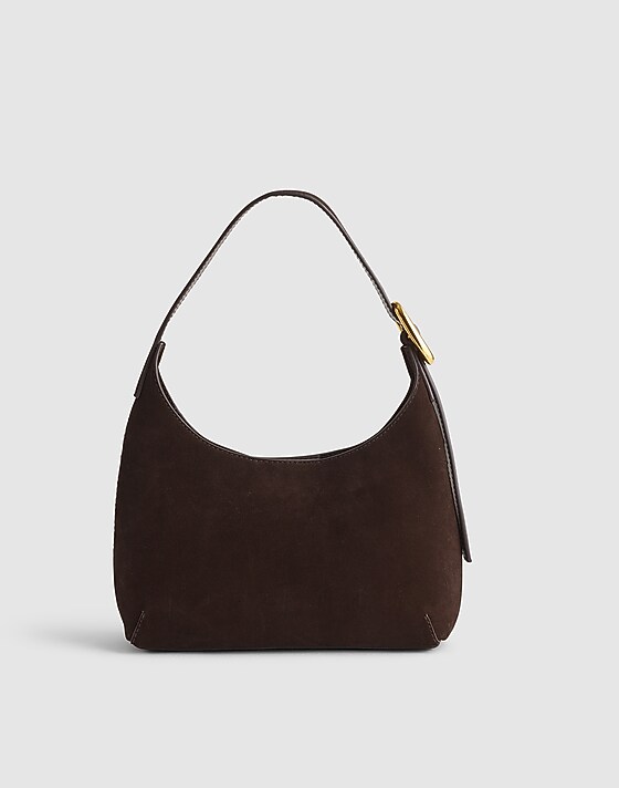 madewell The Sculptural-Buckle Shoulder Bag dark carob