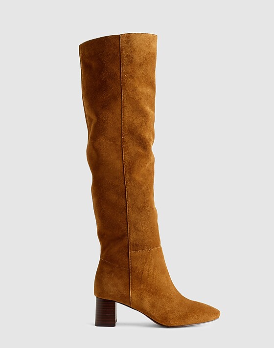 madewell The Sylvia Over-The-Knee Boot in Suede dried acorn