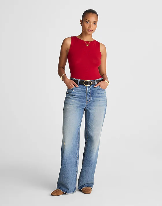 madewell The Tall Curvy Low-Slung Baggy Jean robertson wash