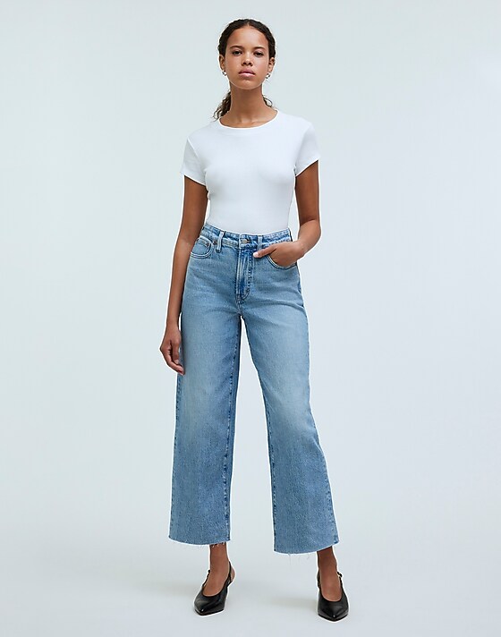 madewell The Tall Curvy Perfect Vintage Wide-Leg Crop Jean altoona wash