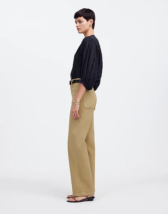 Madewell The Tall Emmett Wide-Leg Pant: Patch Pocket Edition Heritage Khaki