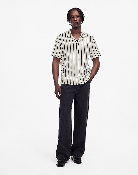 Madewell The Textured Knit Camp-Collar Shirt Vintage Ivory