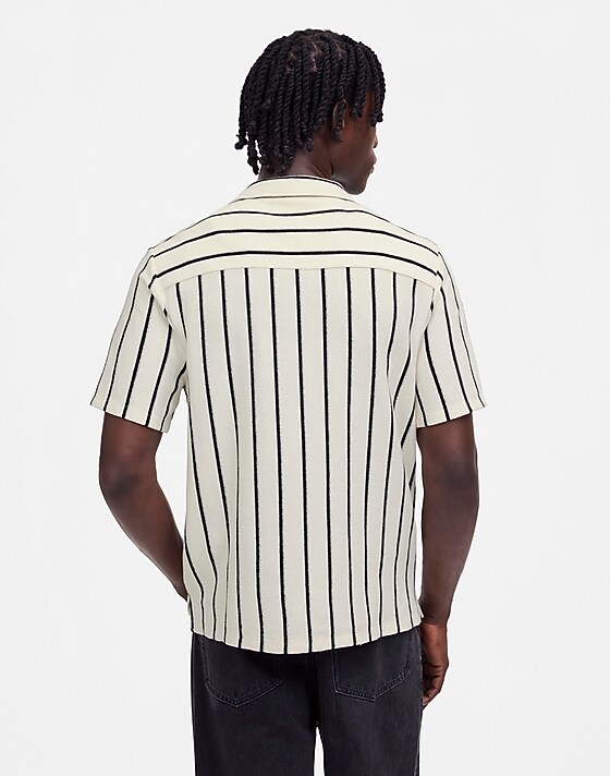 Madewell The Textured Knit Camp-Collar Shirt Vintage Ivory