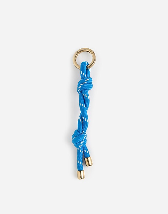 madewell The Twisted Cord Bag Charm villa blue multi