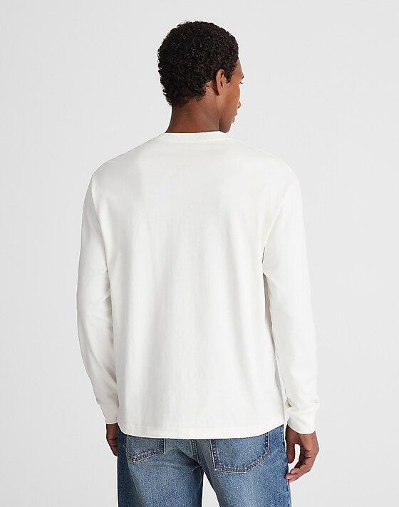Madewell The Vintage Long-Sleeve Pocket Tee Soft White