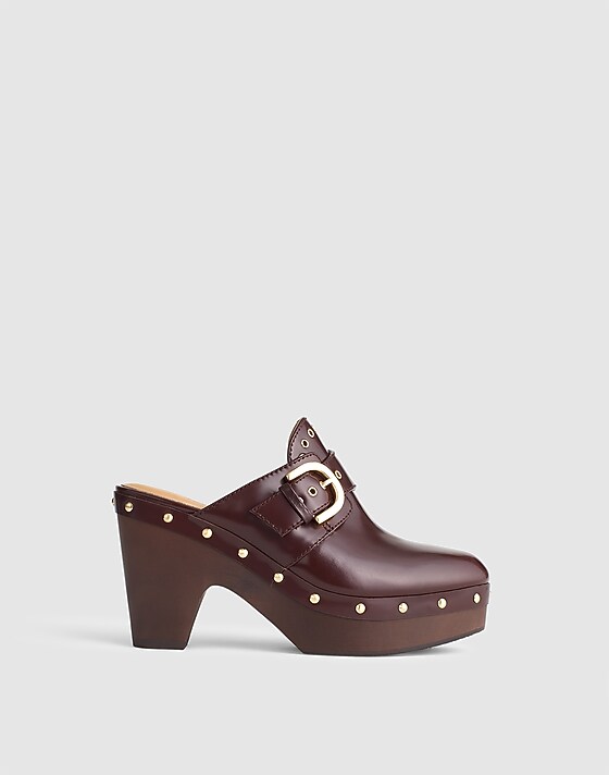 madewell The Wes Buckle-Strap Clog stained rosewood