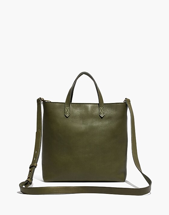 madewell The Zip-Top Transport Crossbody muted olive