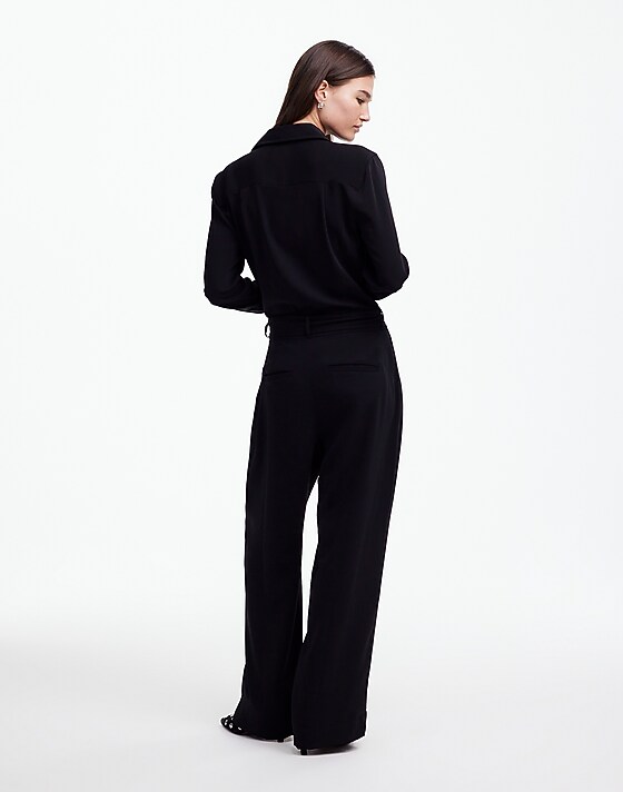 Madewell Tie-Waist Straight-Leg Jumpsuit True Black
