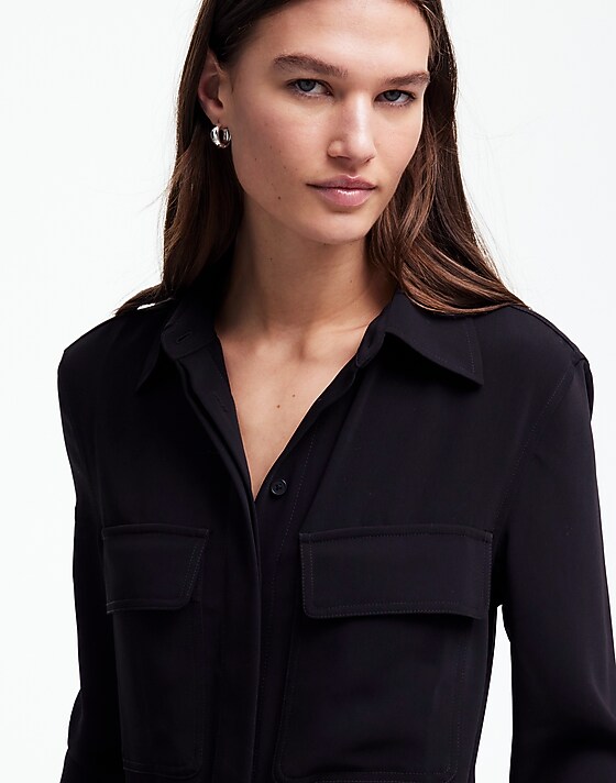 Madewell Tie-Waist Straight-Leg Jumpsuit True Black