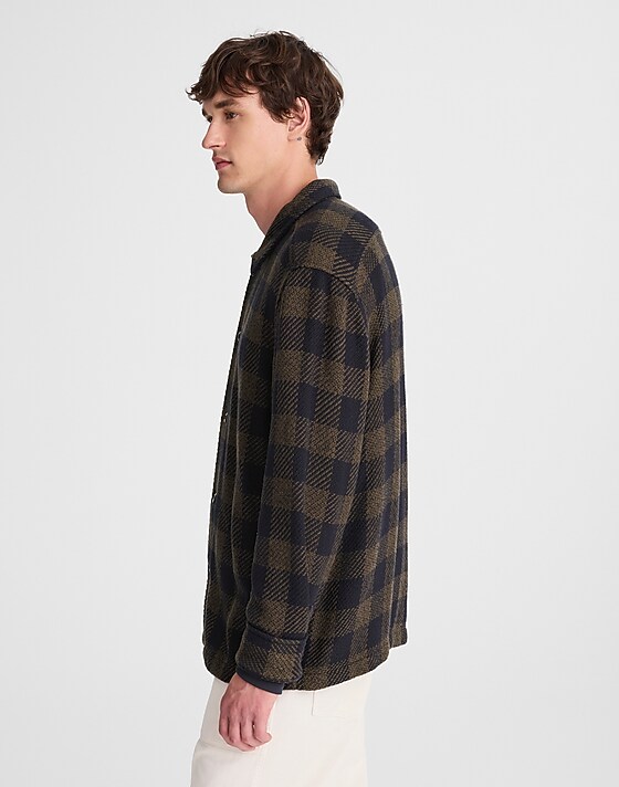 Madewell Twill Shirt-Jacket In Broken Plaid Gradient Plaid