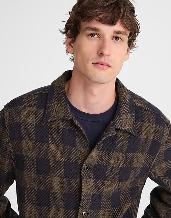 madewell Twill Shirt-Jacket in Broken Plaid gradient plaid