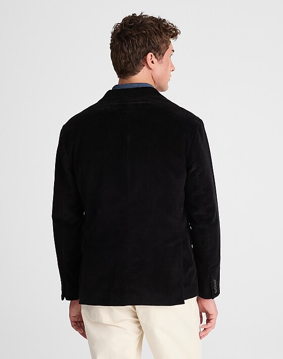 Madewell Unstructured Blazer In Corduroy Washed Black