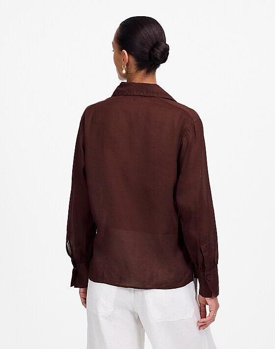 Madewell Utility-Pocket Button-Up Shirt Chocolate Raisin