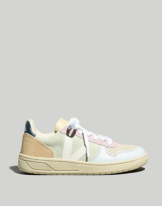 Madewell Veja™ Suede V-10 Sneakers In Blue Jade White Multico